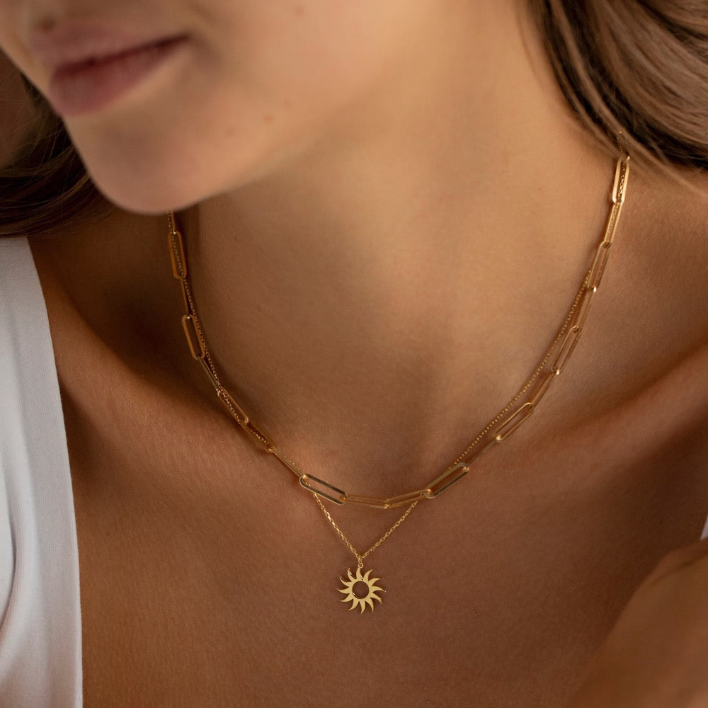 14K Gold Curb Chain Necklace, Layering Chain Necklace | Simple Gold Chain Necklace, Thin Gold Chain
