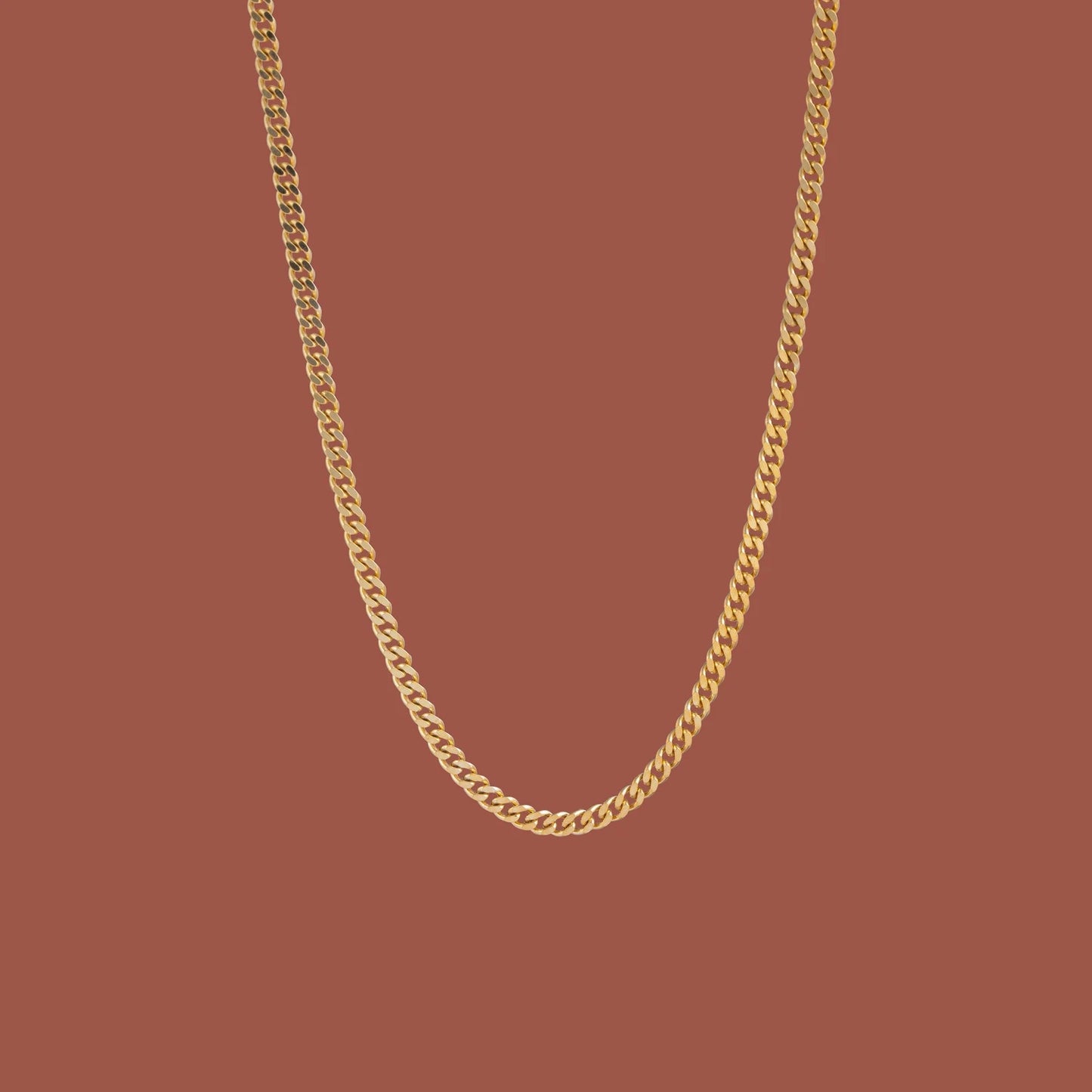 14K Gold Curb Chain Necklace, Layering Chain Necklace | Simple Gold Chain Necklace, Thin Gold Chain